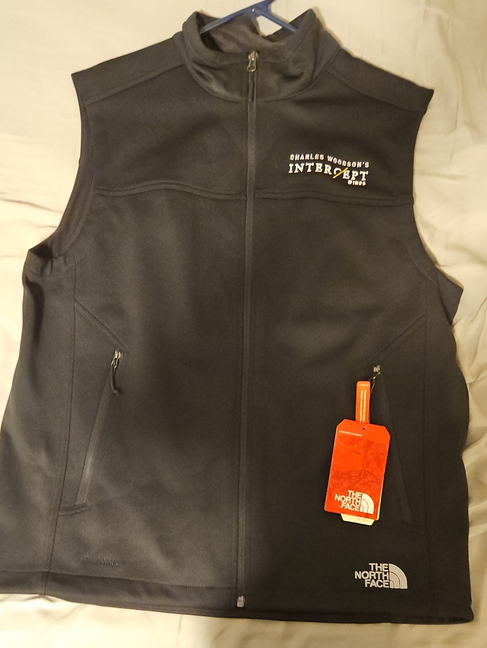 The North Face Black Softshell Men's Vest with Intercept Logo